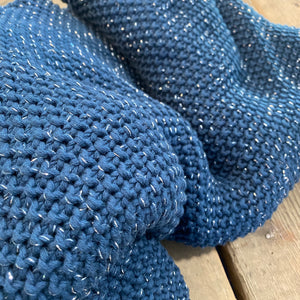 Plaid cotone e lourex blu