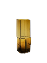 Carica l'immagine nel visualizzatore di Gallery, Vaso vetro ambrato grande
