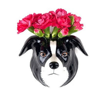 Carica l'immagine nel visualizzatore di Gallery, Border Collie vasetto in ceramica smaltata
