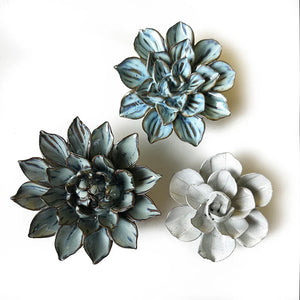 Set 3 fiori azzurri