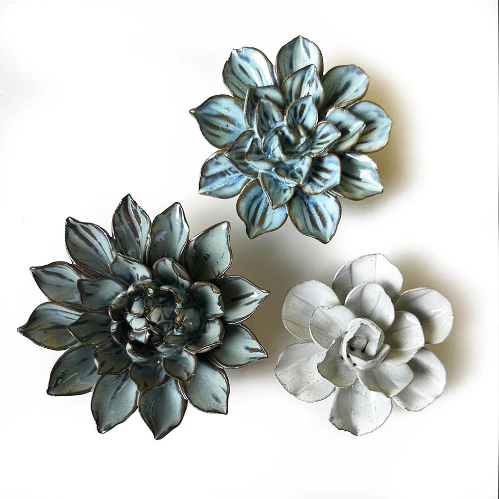 Set 3 fiori azzurri