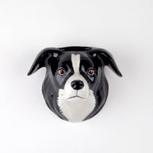 Carica l'immagine nel visualizzatore di Gallery, Border Collie vasetto in ceramica smaltata
