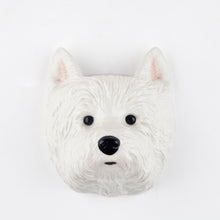 Carica l'immagine nel visualizzatore di Gallery, Westie vasetto da parete in ceramica dipinto a mano
