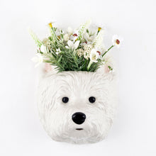 Carica l'immagine nel visualizzatore di Gallery, Westie vasetto da parete in ceramica dipinto a mano
