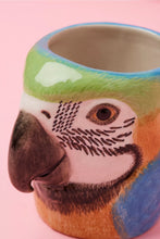Carica l'immagine nel visualizzatore di Gallery, Macaw vasetto in ceramica dipinto a mano

