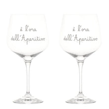 Carica l'immagine nel visualizzatore di Gallery, Set 2 Calici "E' l'ora dell'aperitivo"

