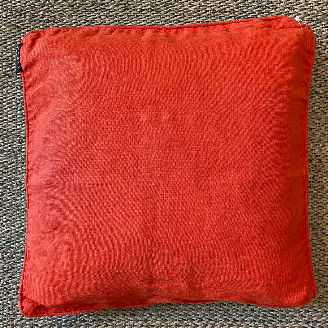 Cuscino lino Corallo