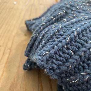 Plaid cotone e lourex blu