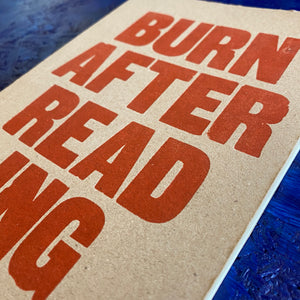 Quaderno Burn After Reading