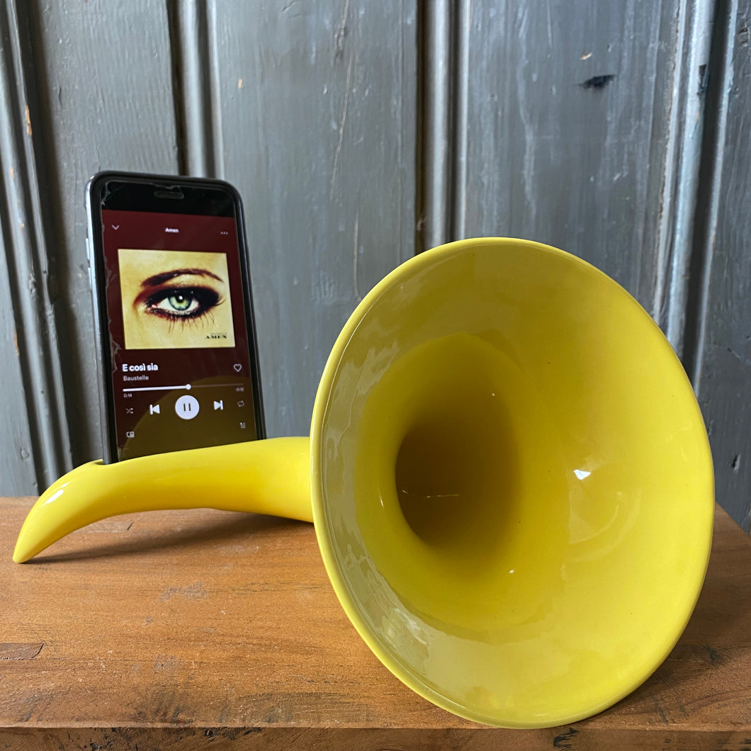 Cornetto amplificatore passivo giallo
