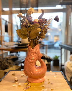 Caraffa pesce glu glu rosa