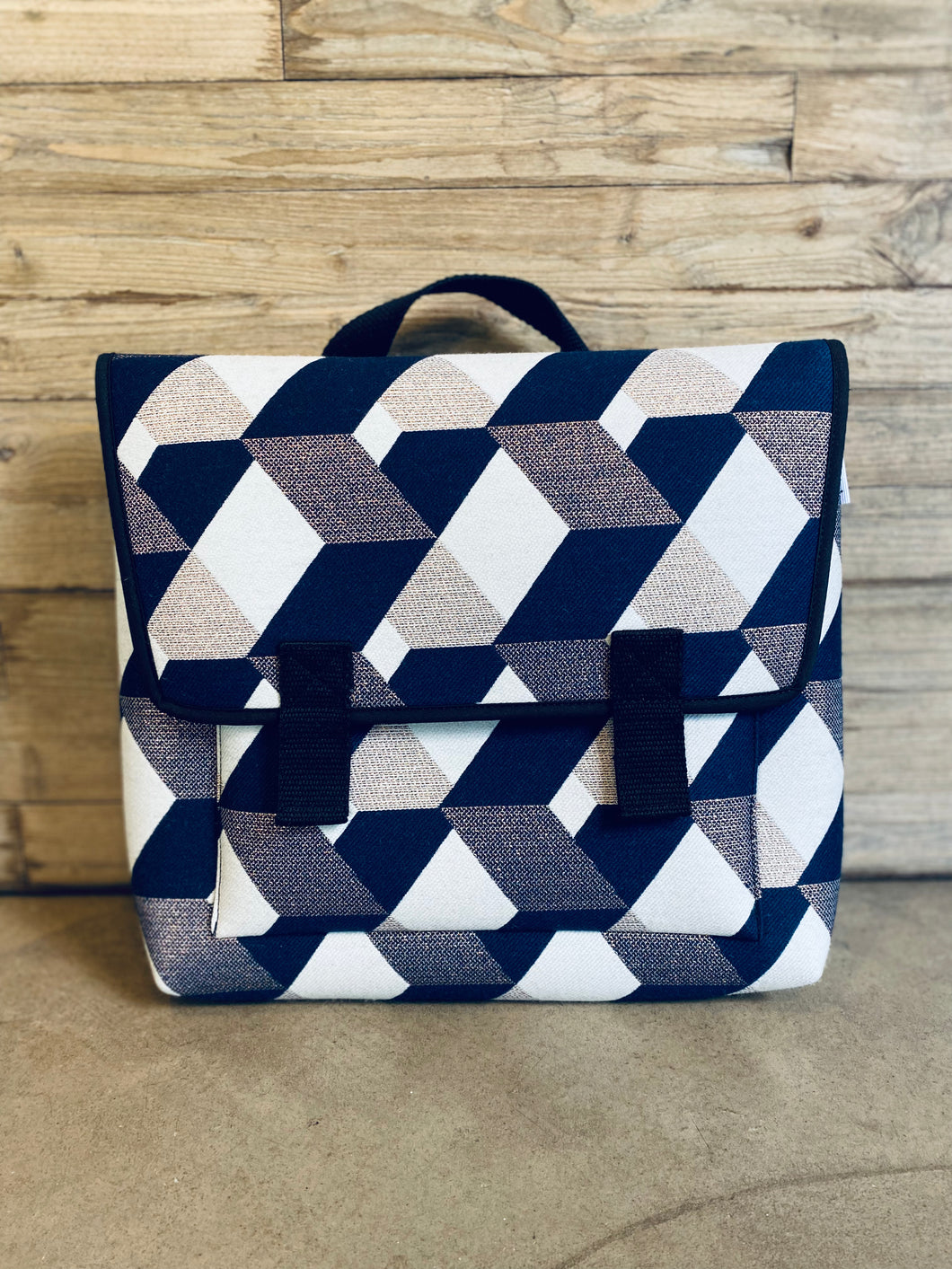 Zainetto geometrie blu